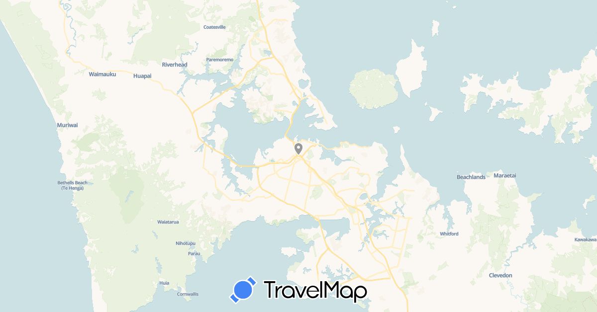 TravelMap itinerary: plane in New Zealand (Oceania)